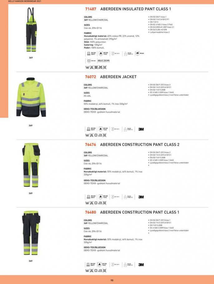 Helly Hansen Workwear Catalogue 2021 . Page 100