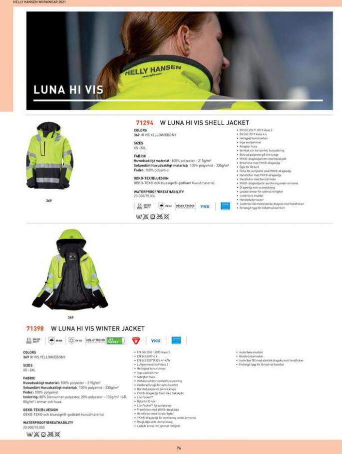  Helly Hansen Workwear Catalogue 2021 . Page 76