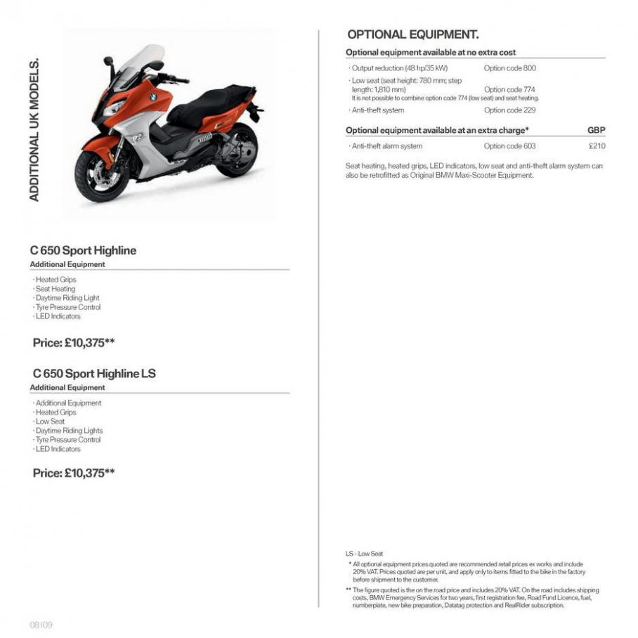  BMW Motorcyklar C650 Sport . Page 8