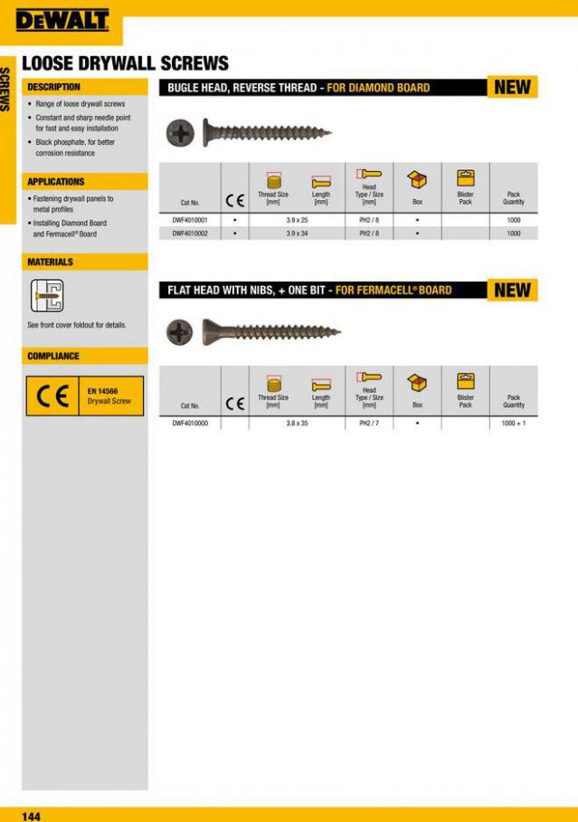 Dewalt Anchors & Fixing Systems. Page 144