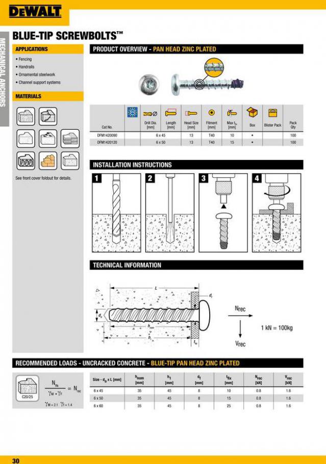 Dewalt Anchors & Fixing Systems. Page 30