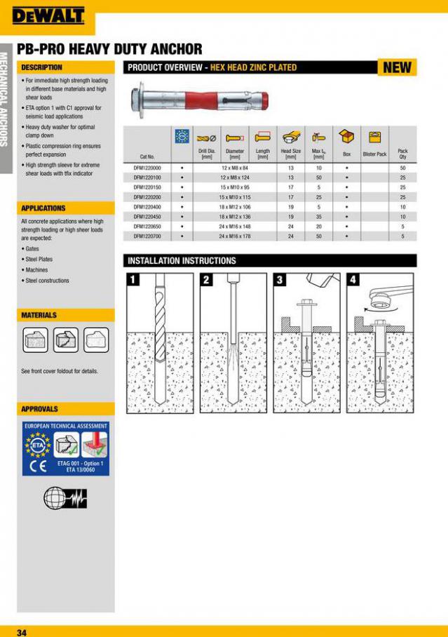 Dewalt Anchors & Fixing Systems. Page 34