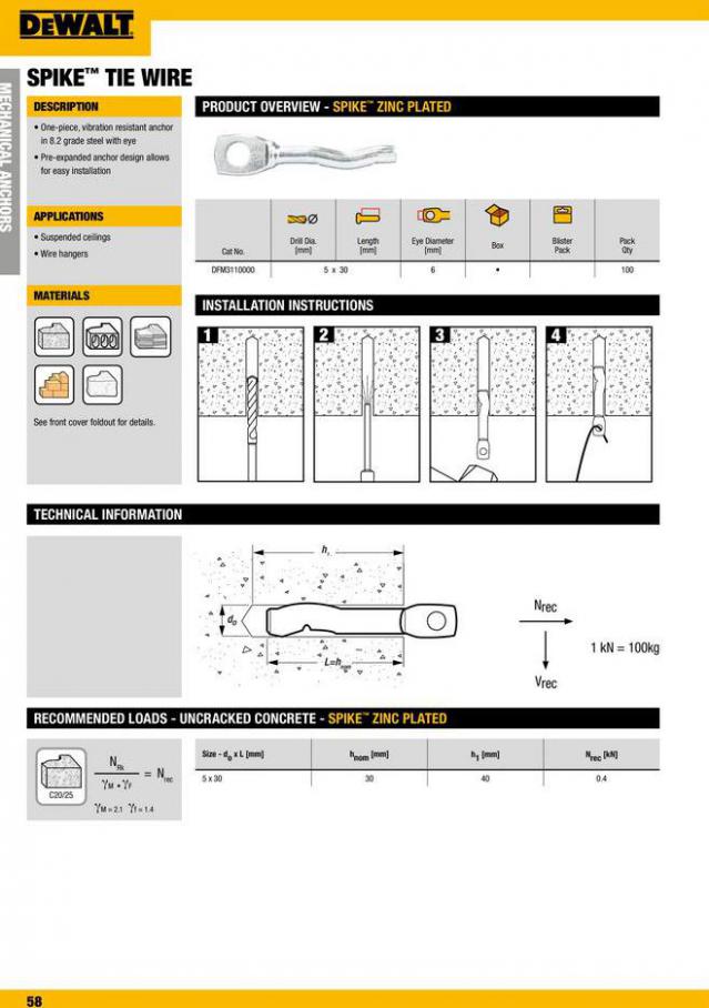 Dewalt Anchors & Fixing Systems. Page 58