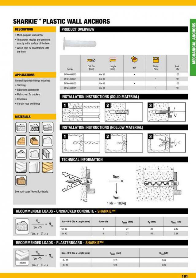 Dewalt Anchors & Fixing Systems. Page 101
