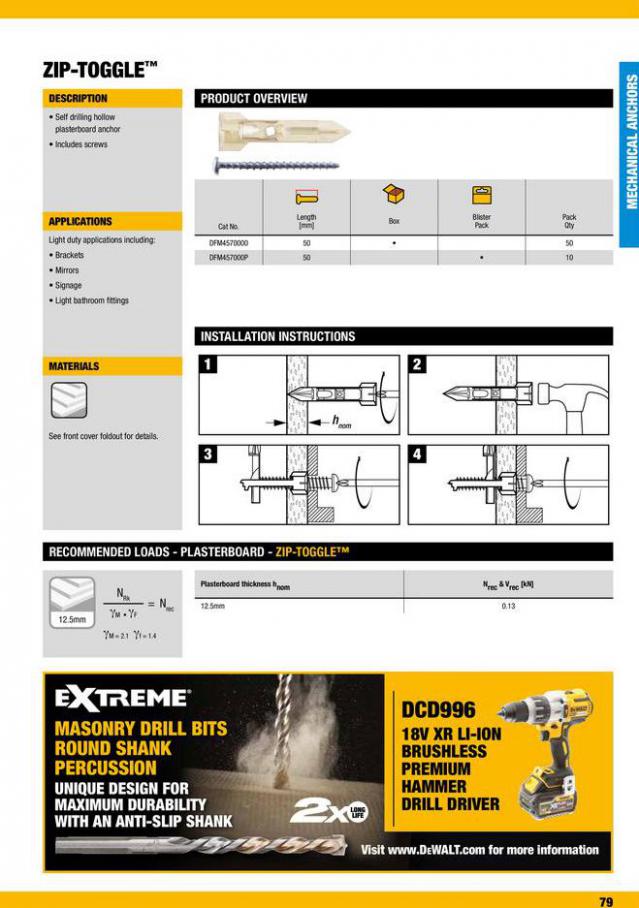 Dewalt Anchors & Fixing Systems. Page 79
