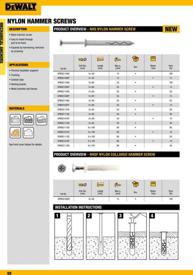 Dewalt Anchors & Fixing Systems. Page 68