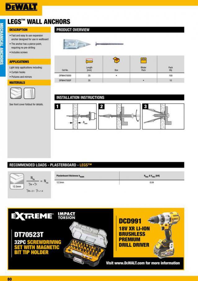 Dewalt Anchors & Fixing Systems. Page 80