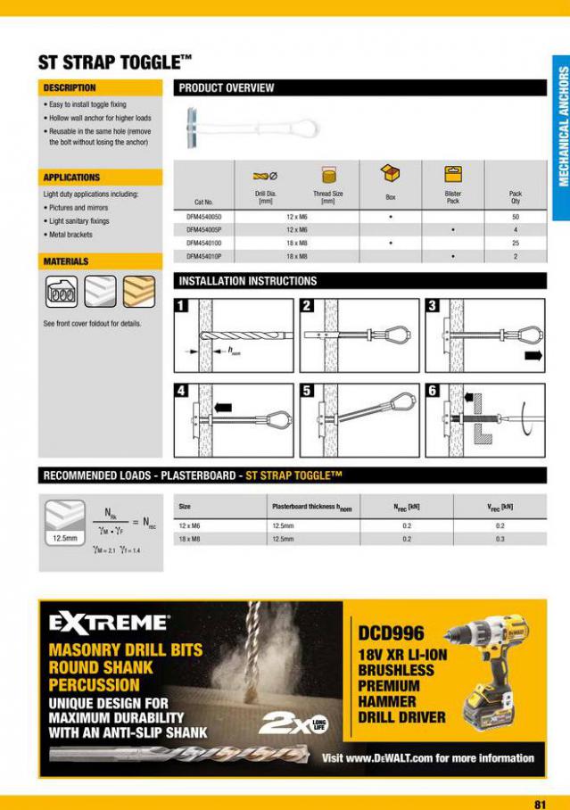 Dewalt Anchors & Fixing Systems. Page 81