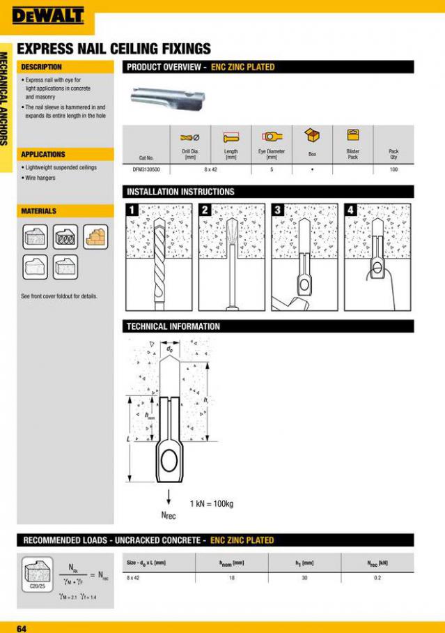 Dewalt Anchors & Fixing Systems. Page 64