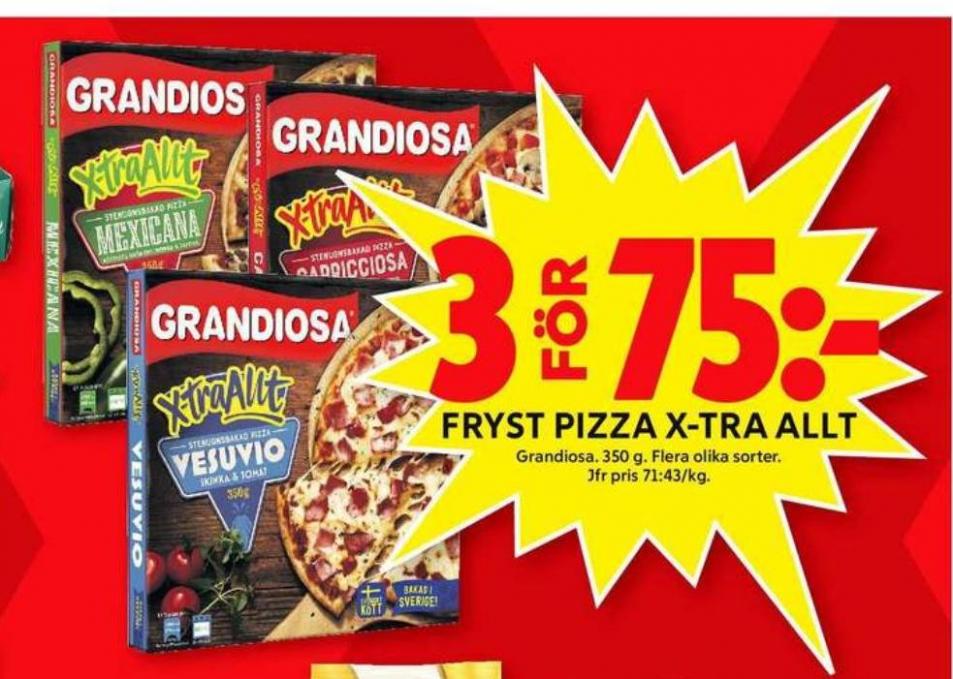 Grandiosa Xtra Allt, Pizza, ICA Maxi 2021