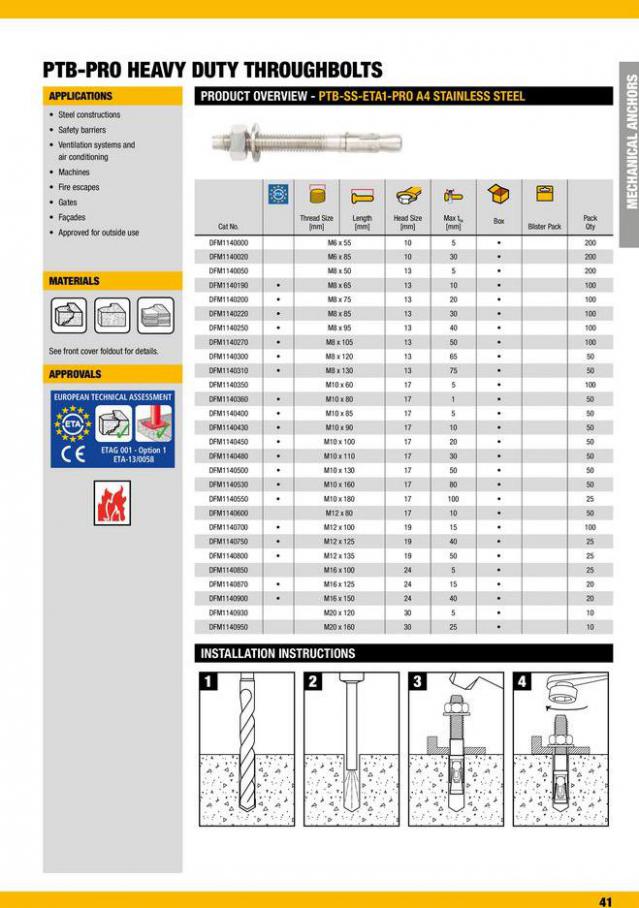 Dewalt Anchors & Fixing Systems. Page 41