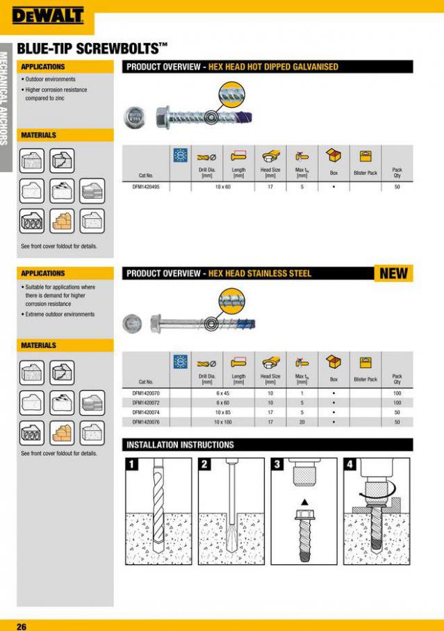 Dewalt Anchors & Fixing Systems. Page 26