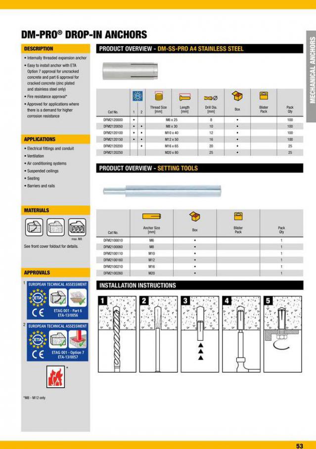 Dewalt Anchors & Fixing Systems. Page 53