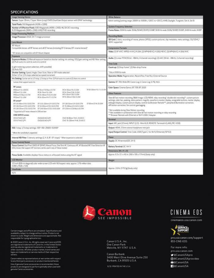 Canon EOS Cinema C70. Page 2