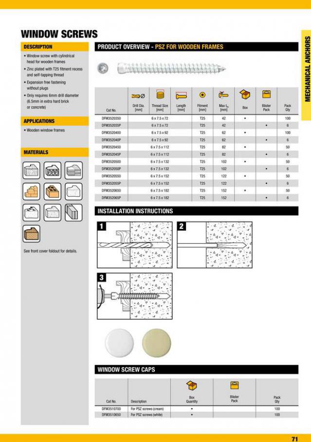 Dewalt Anchors & Fixing Systems. Page 71