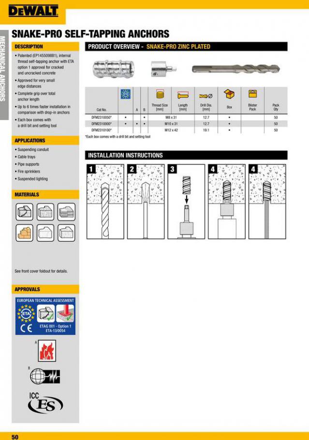 Dewalt Anchors & Fixing Systems. Page 50