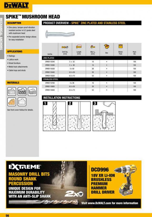 Dewalt Anchors & Fixing Systems. Page 56