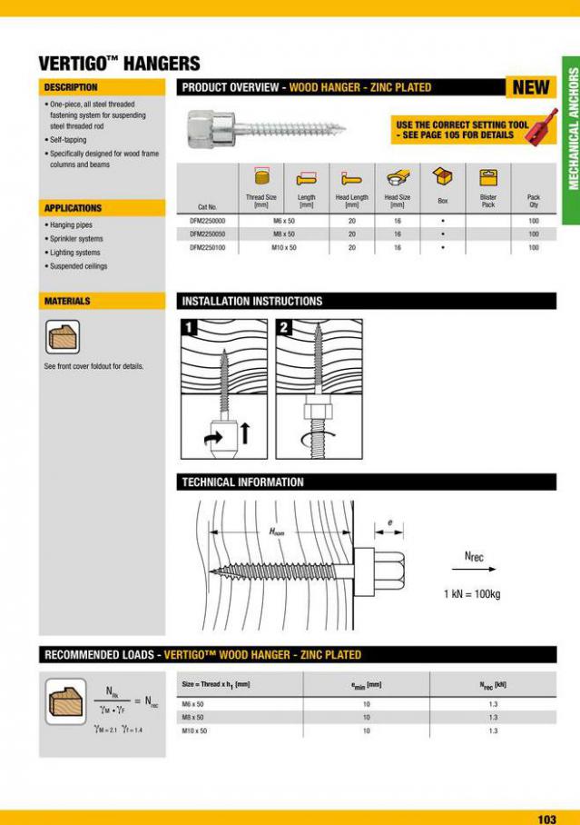 Dewalt Anchors & Fixing Systems. Page 103