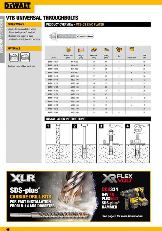 Dewalt Anchors & Fixing Systems. Page 46