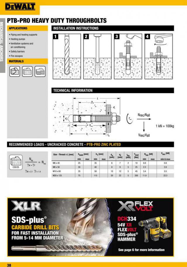 Dewalt Anchors & Fixing Systems. Page 38