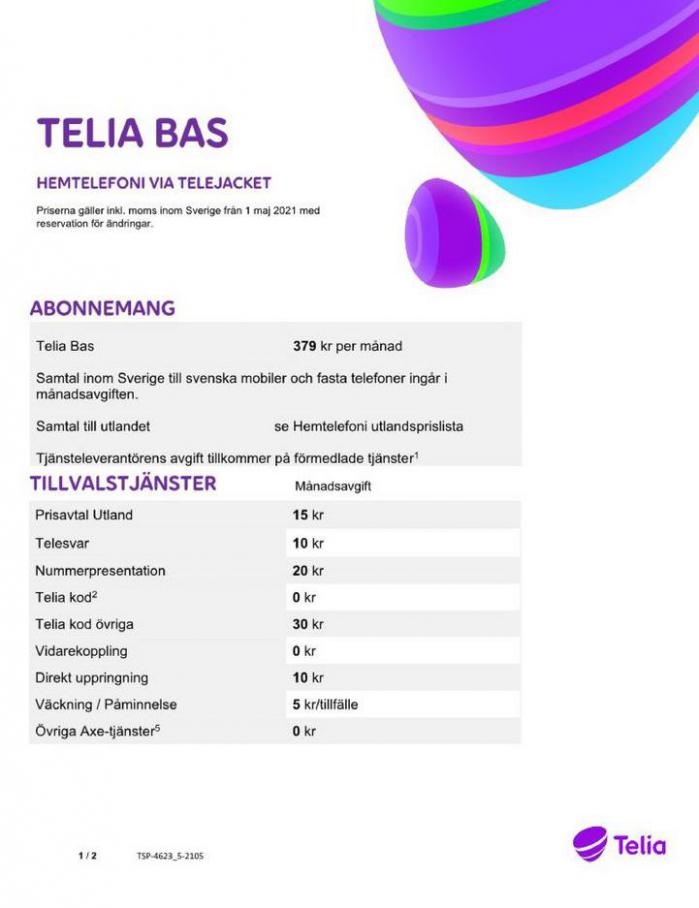 Telia Prislista. Telia (2021-07-31-2021-07-31)