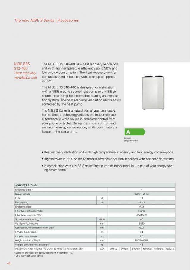 NIBE S Series heat pumps. Page 40