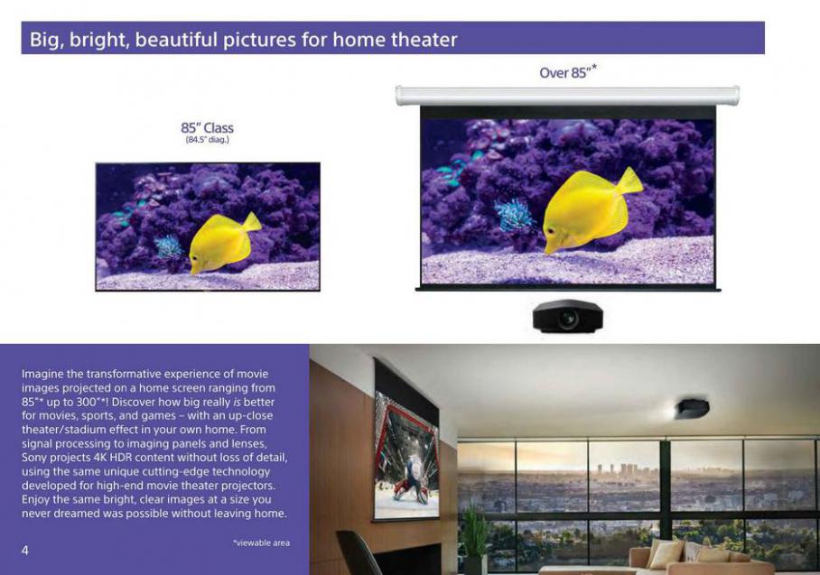 Sony Home Theater Projectors. Page 4
