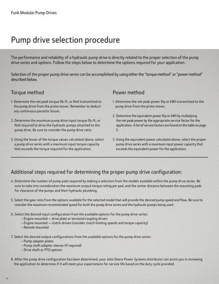Pump Drive Selection Guide. Page 4