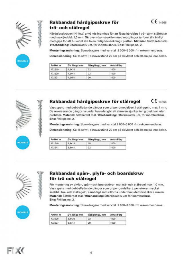 FIXX Bandad skruv-broschyr. Page 6