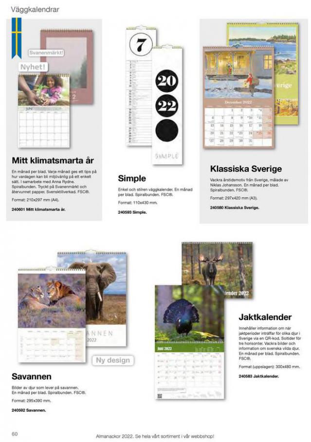 Almanackor och kalendrar 2022. Page 60
