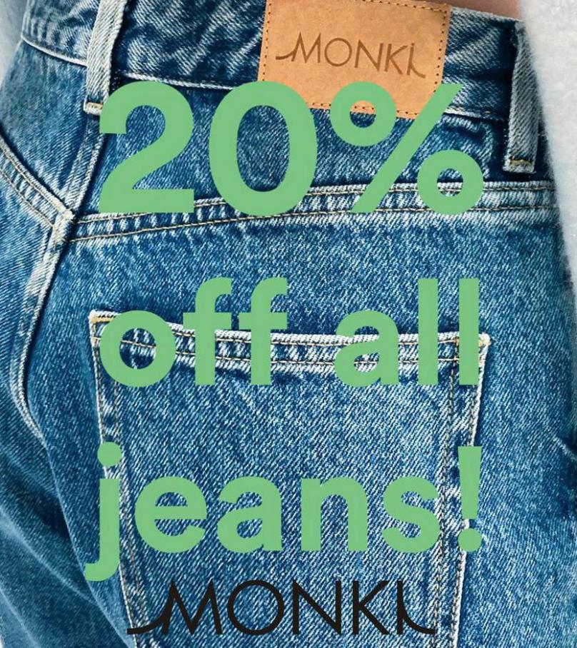 20% Off All Jeans. Monki (2021-10-30-2021-10-30)