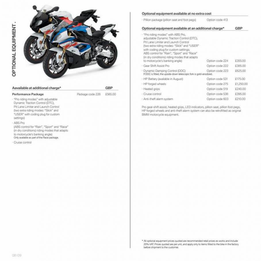 BMW Motorcyklar S 100 RR. Page 8