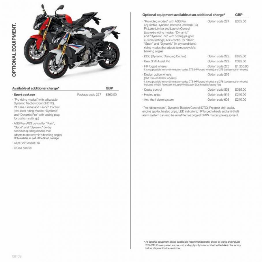 BMW Motorcyklar S1000R. Page 8