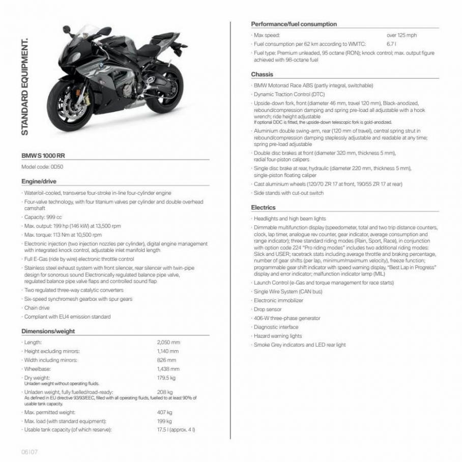 BMW Motorcyklar S 100 RR. Page 6