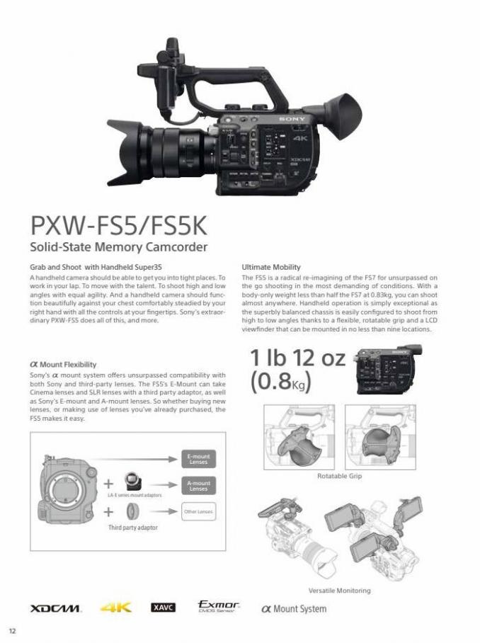 Professional Camcorder Family. Page 12