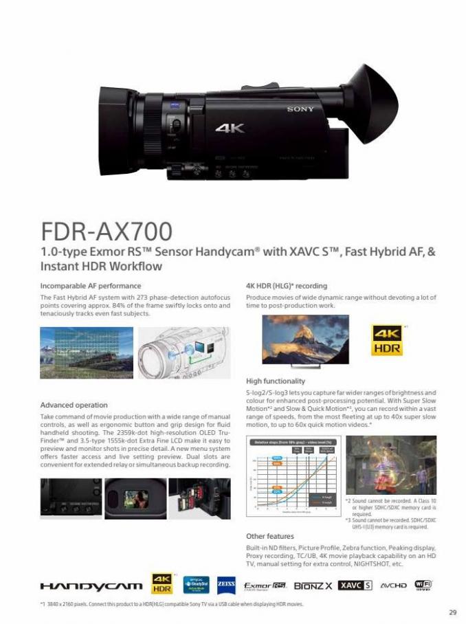 Professional Camcorder Family. Page 29