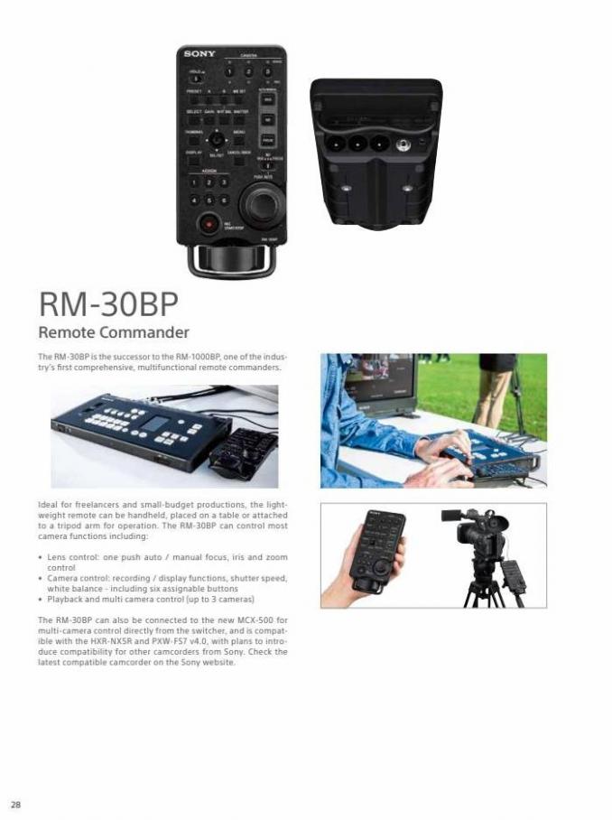 Professional Camcorder Family. Page 28