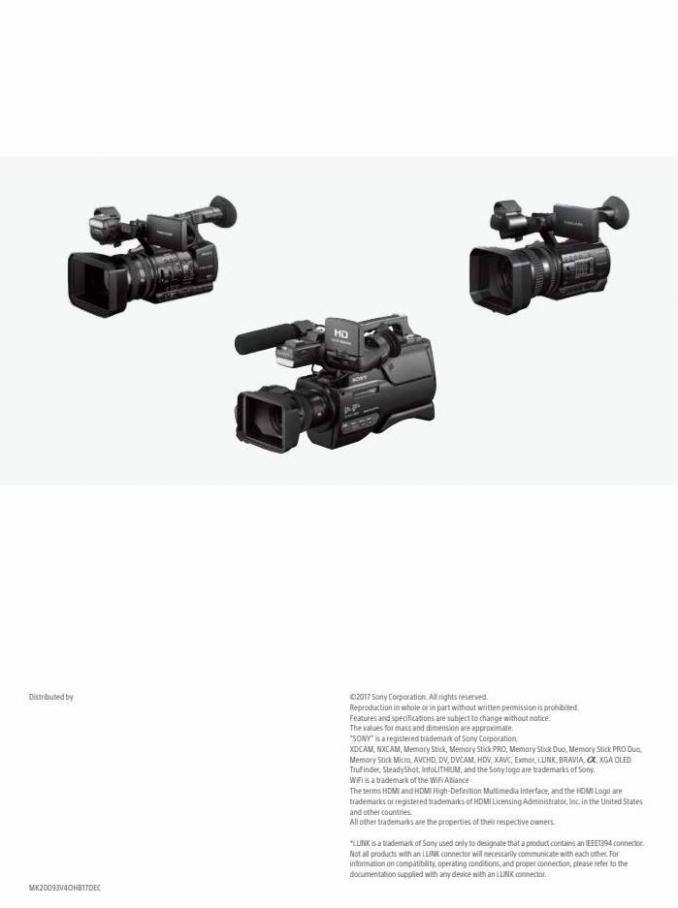 Professional Camcorder Family. Page 36