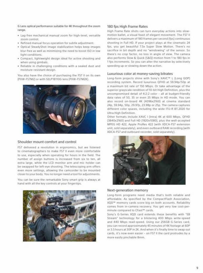 Professional Camcorder Family. Page 9