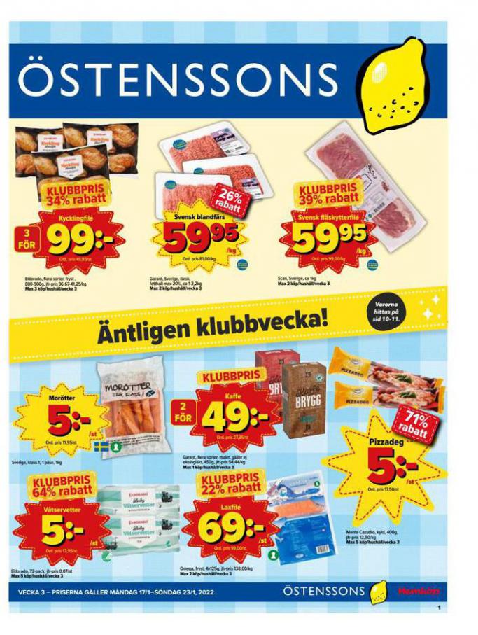 Veckans Erbjudanden Östenssons. Östenssons (2022-01-23-2022-01-23)