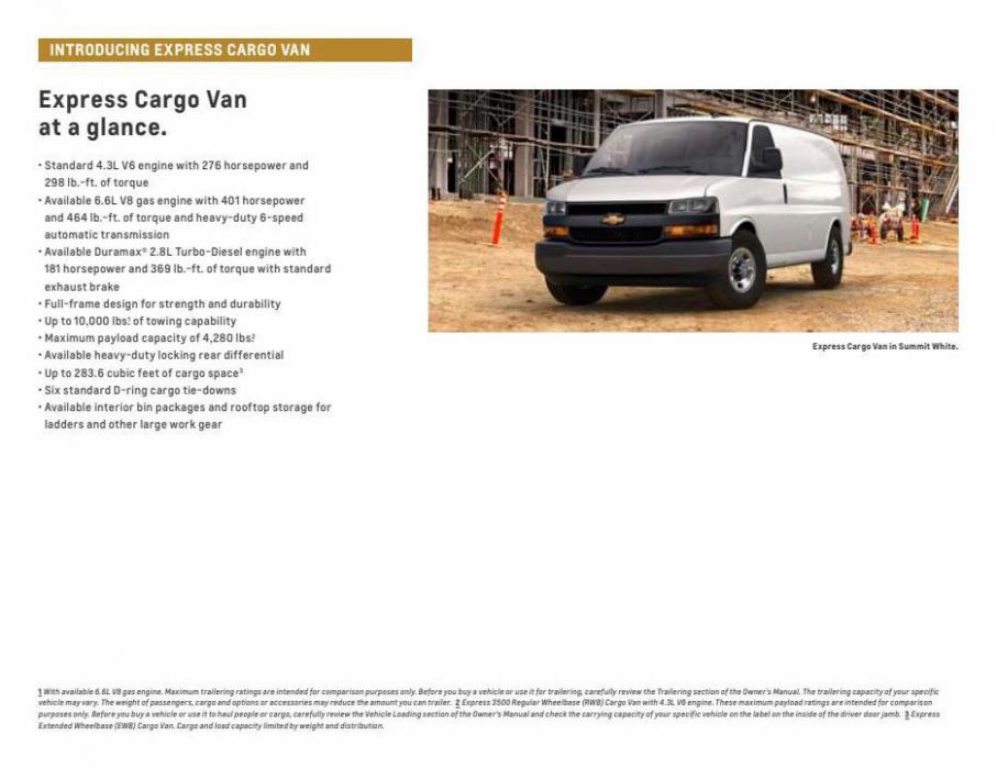Chevrolet Express Cargo VAN 2022. Page 3