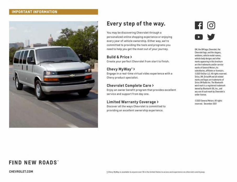 Chevrolet Express Passenger VAN 2022. Page 15