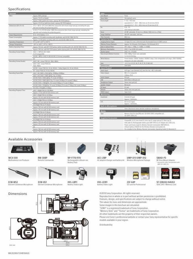 Sony HXR-NX200. Page 2