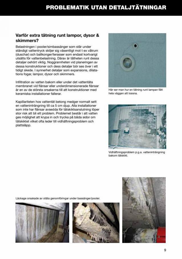 Sopro tätskiktssystem för pooler & bassänger. Page 9