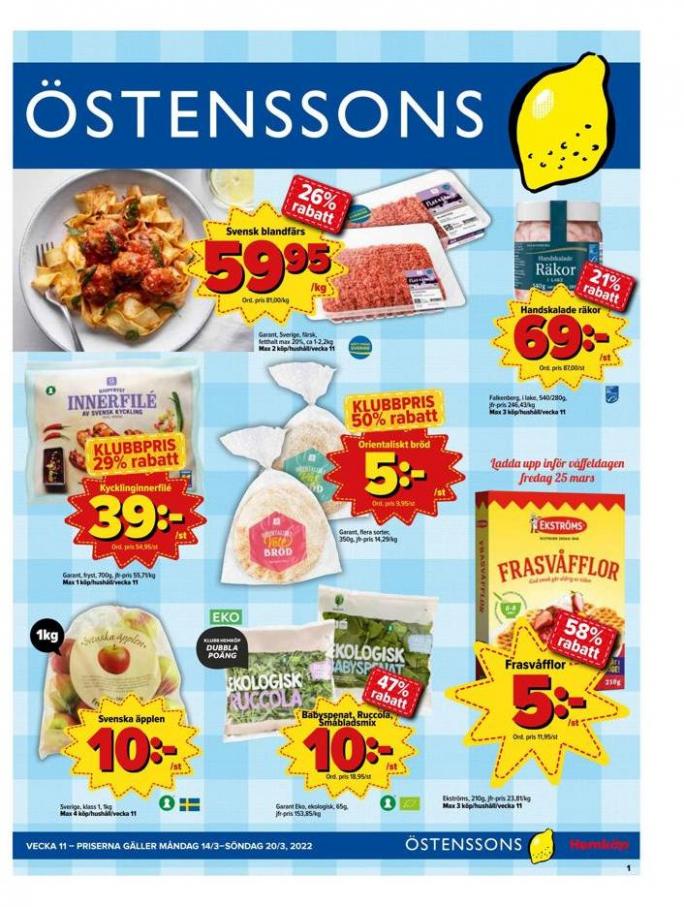 Veckans Erbjudanden Östenssons. Östenssons (2022-03-20-2022-03-20)
