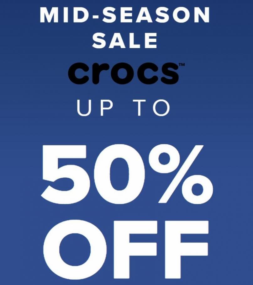 Our mid-season 50% off sale starts now!. Crocs (2022-04-30-2022-04-30)