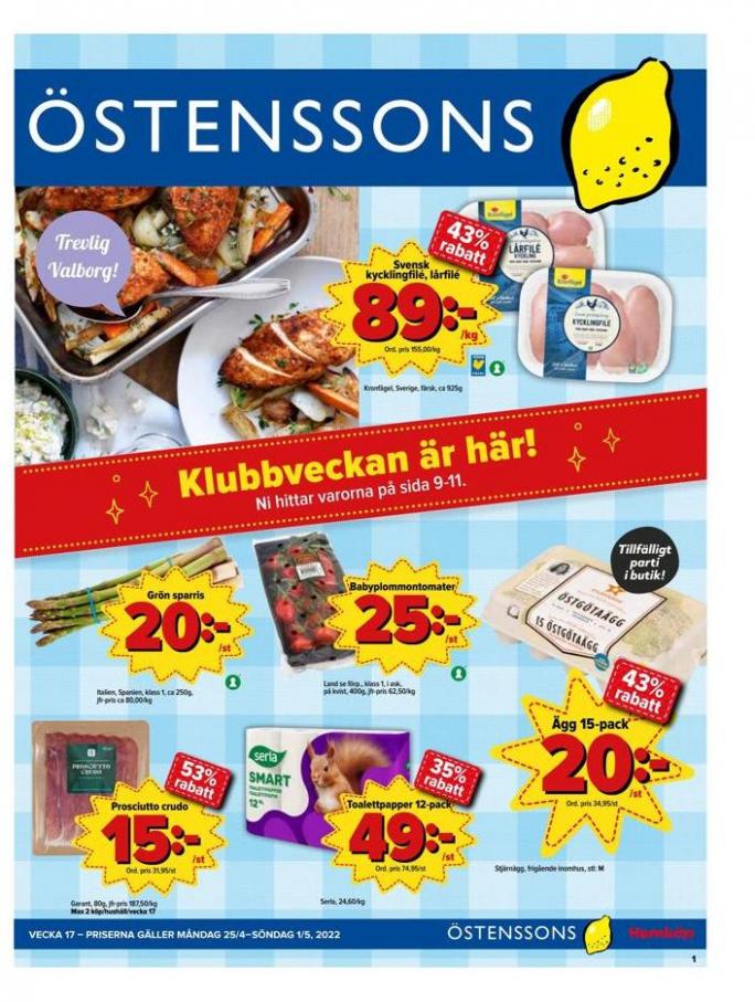 Veckans Erbjudanden Östenssons. Östenssons (2022-05-01-2022-05-01)