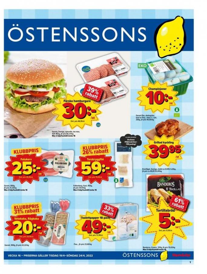Veckans Erbjudanden Östenssons. Östenssons (2022-04-24-2022-04-24)
