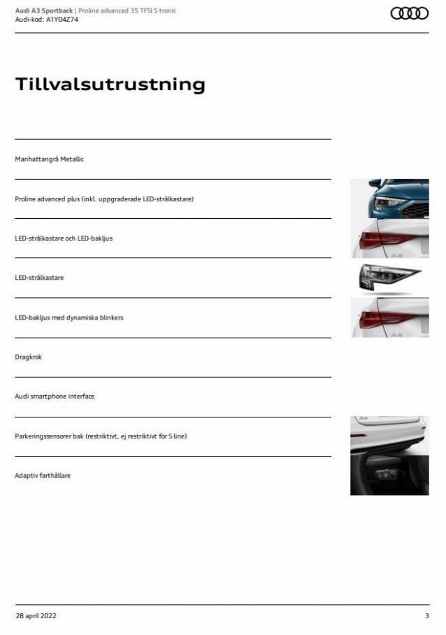 Audi A3 Sportback. Page 3
