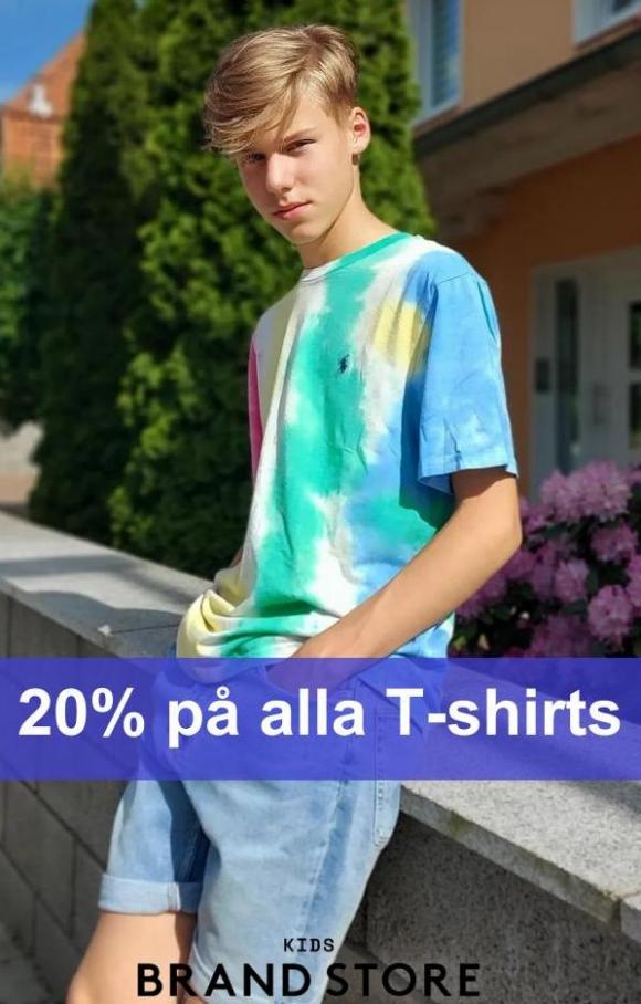 20% på alla T-shirts. KidsBrandStore (2022-06-09-2022-06-09)